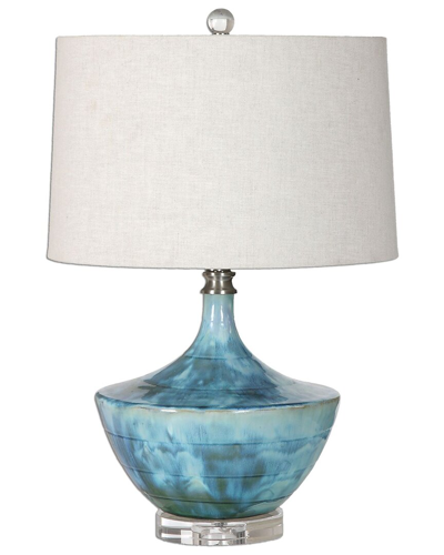 Shop Uttermost Chasida 23in Table Lamp In Blue