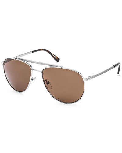 Shop Lacoste Men's L177s 033 57mm Sunglasses In Grey