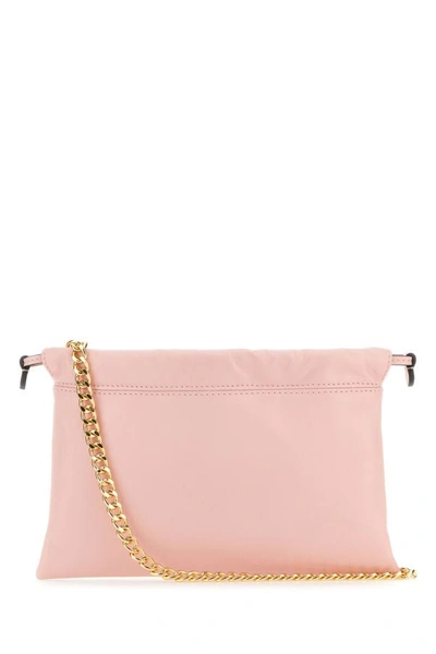 Shop Moschino Woman Pink Leather Clutch