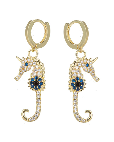 Shop Eye Candy La Luxe Collection Cz Bella Seahorse Huggie Earrings