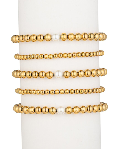 Shop Eye Candy La Pearl Lexi Beaded Ball Bracelet Set