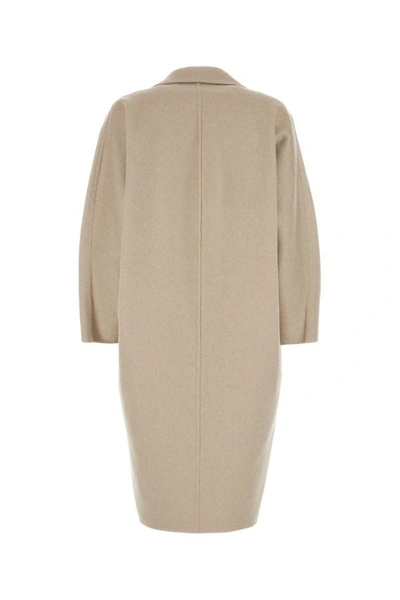 Shop Prada Woman Sand Cashmere Oversize Coat In Brown