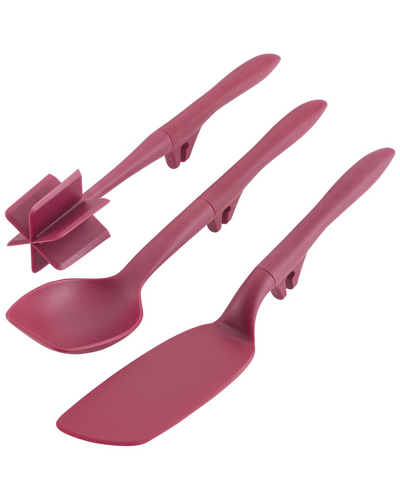 Shop Rachael Ray Lazy 3pc Kitchen Utensil Set In Red