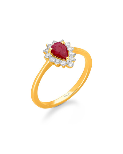 Shop Kallati 14k 0.85 Ct. Tw. Diamond & Ruby Ring