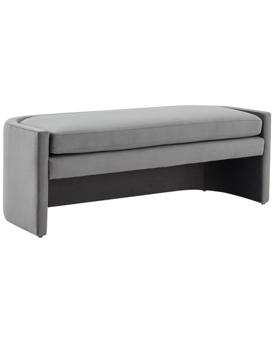 Shop Safavieh Couture Rosabeth Curved Bench In Grey