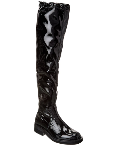 Shop Free People Go Go Gloss Patent Over-the-knee Boot In Black