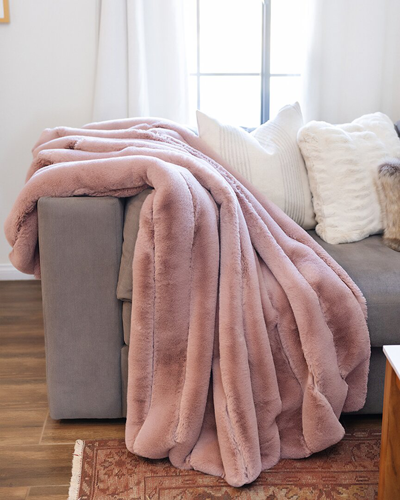 Shop Donna Salyers Fabulous-furs Rosewood Posh Throw Blanket With $20 Credit