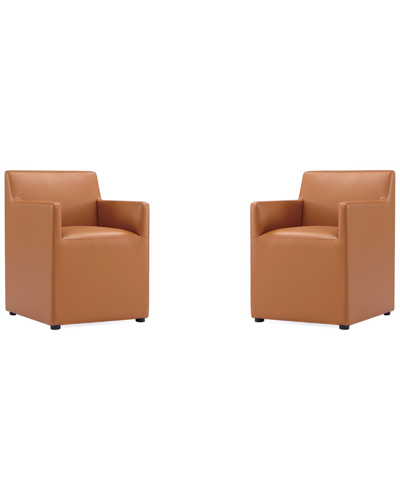 Shop Manhattan Comfort Set Of 2 Anna Square Dining Armchairs