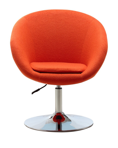 Manhattan Comfort Hopper Swivel Adjustable Height Chair In Orange An