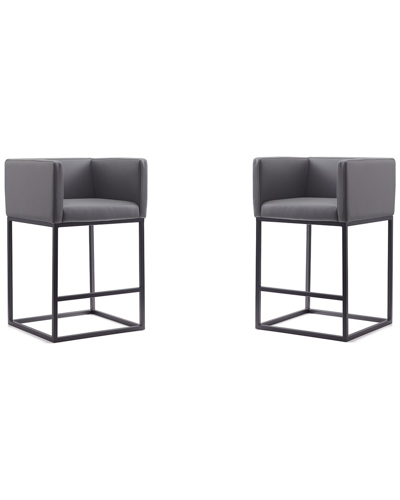 MANHATTAN COMFORT MANHATTAN COMFORT SET OF 2 EMBASSY COUNTER STOOLS 