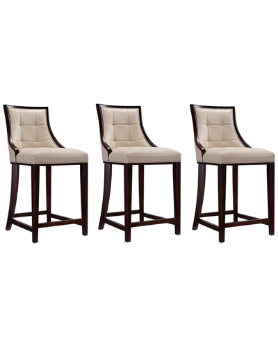 Manhattan Comfort Set Of 3 Fifth Avenue Counter Stools