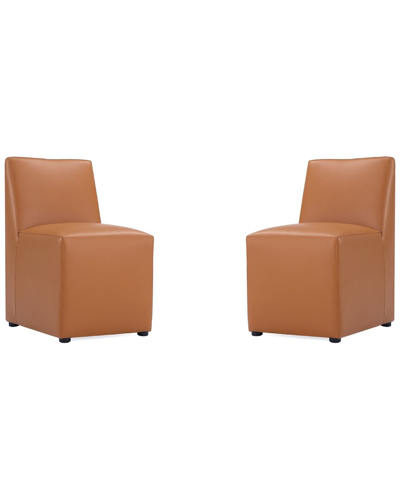 Shop Manhattan Comfort Set Of 2 Anna Square Dining Chairs