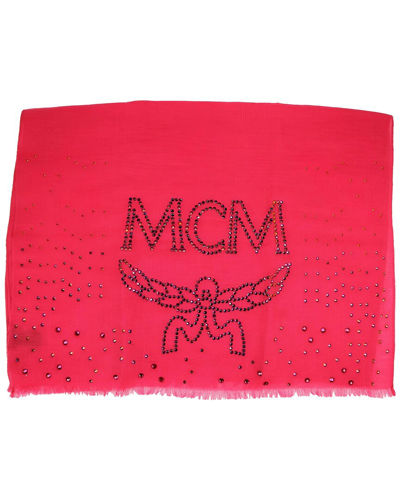 Shop Mcm Cashmere Scarf In Pink