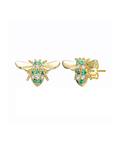 Genevive 14k Over Silver Bee Earrings