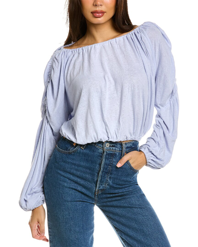 Shop Free People In A Dream Linen-blend Top
