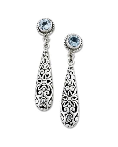 Shop Samuel B. Silver 1.00 Ct. Tw. Blue Topaz Filigree Earrings