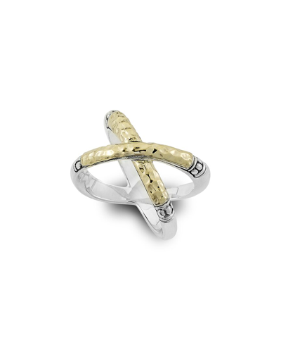 Shop Samuel B. 18k & Silver Hammered X Ring