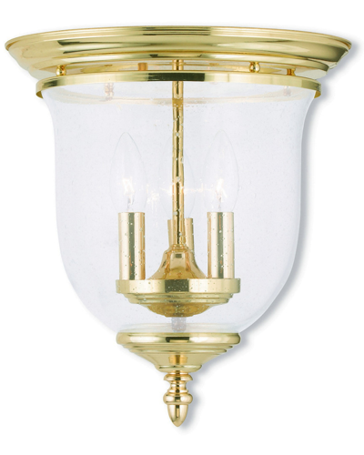 Shop Livex Lighting Livex Legacy 3-light Polished Brass Ceiling Mount