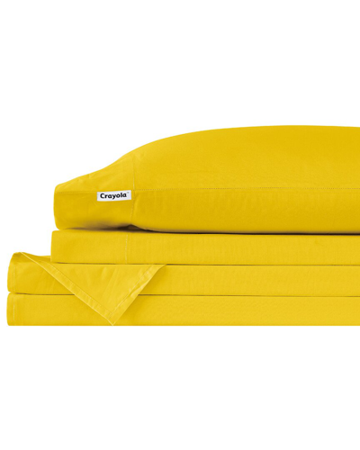 Shop Crayola Cotton Percale Sheet Set In Yellow