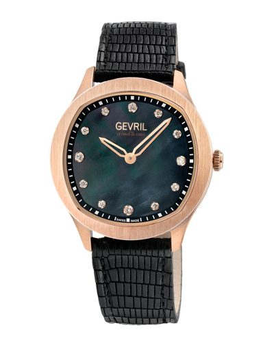 Gevril Morcote Diamond Mother Of Pearl Dial Ladies Watch 10057