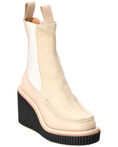 Shop Rag & Bone Sloane Suede & Leather Chelsea Boot In White