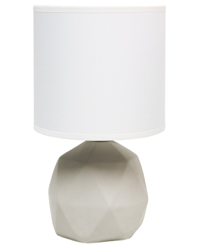 Shop Lalia Home Laila Home Geometric Concrete Lamp In White