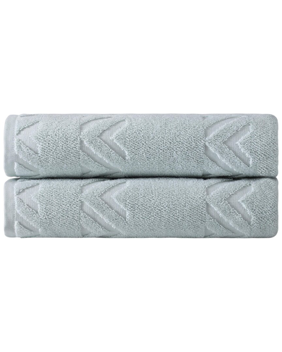 Shop Ozan Premium Home Sovrano 2pc Bath Towels In Aqua