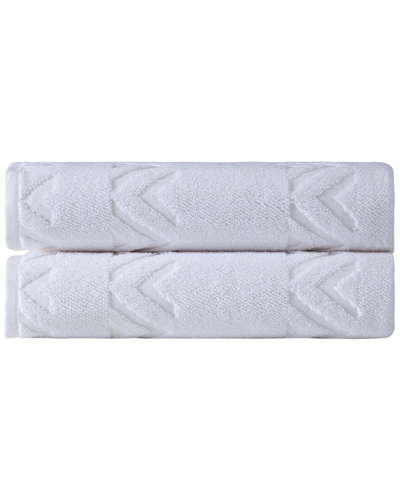Ozan Premium Home Sovrano 2pc Bath Towels In White