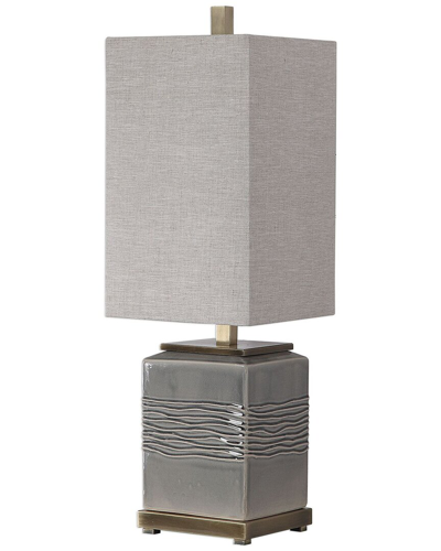 Shop Uttermost Covey Glaze Buffet Lamp In Gray