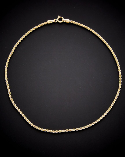 Shop Italian Gold 14k  Hollow Rope Anklet