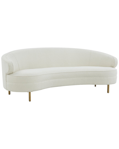 Shop Safavieh Couture Primrose Boucle Curved Sofa In Ivory