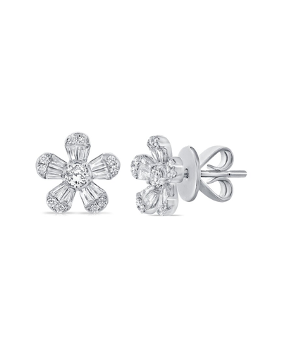 Sabrina Designs 14k 0.99 Ct. Tw. Diamond Flower Earrings