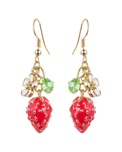 Eye Candy La Strawberry Fresh Cz Crystal Drop Earring