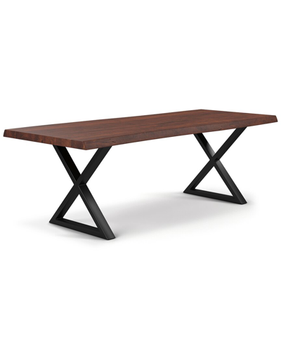 Shop Urbia Brooks 79in X Base Dining Table In Brown