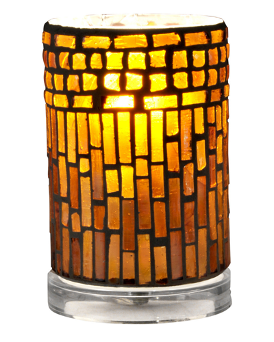 Shop Dale Tiffany Calico Mosaic Accent Lamp In Amber