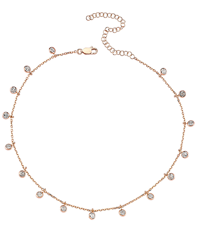 Shop Amorium 18k Rose Gold Plated Cz Carina Choker Necklace