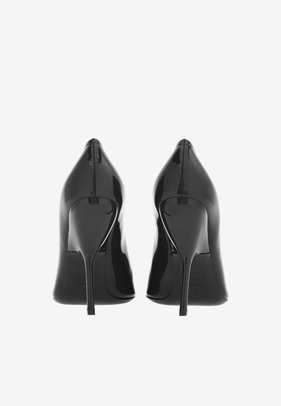 Ferragamo Eva 105 Patent Leather Pumps In Black
