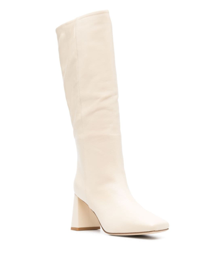 Shop Dear Frances 85mm Slip-on Leather Boots In Neutrals