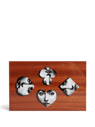 Shop Fornasetti Visi Hand-painted Card Box In Bia