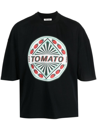 Shop Henrik Vibskov Vibs Organic-cotton T-shirt In Black
