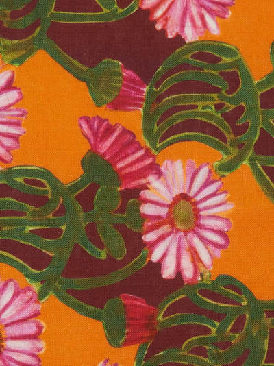 La Doublej Como Gerber-print Napkin (set Of Two) In Orange