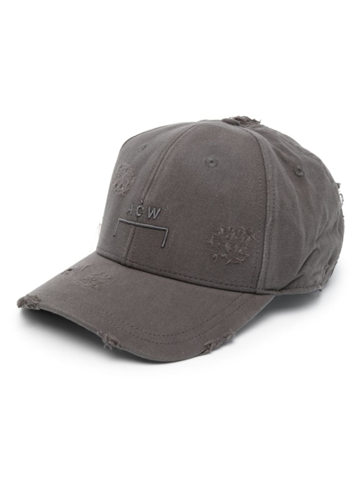 Shop A-cold-wall* Ando Logo-embroidered Cap In Grey