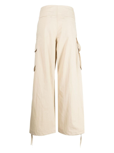 Shop Rejina Pyo Vietta Wide-leg Cargo Trousers In Brown