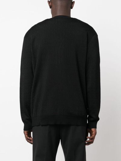 Moschino Button-up Virgin Wool Cardigan In Black