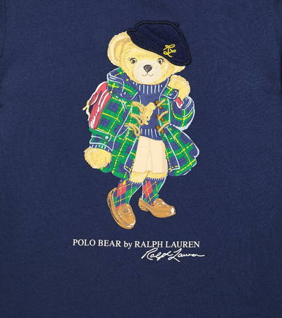 Shop Polo Ralph Lauren Polo Bear Cotton Jersey T-shirt In Blue