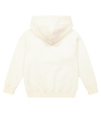 Shop Off-white Logo Cotton Jersey Hoodie In White