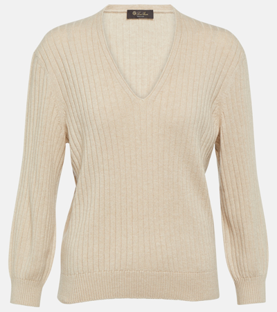 Shop Loro Piana Maras Cashmere Sweater In Beige