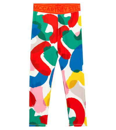 Shop Stella Mccartney Printed Leggings In Multicoloured