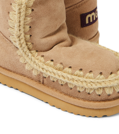 Shop Mou Shearling-lined Suede Boots In Brown