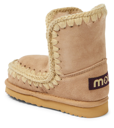 Shop Mou Shearling-lined Suede Boots In Brown